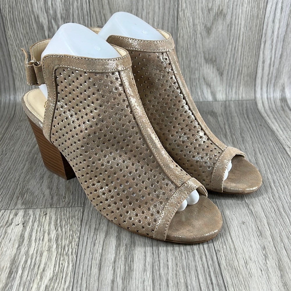 Isola Beige Perforated Ankle Booties